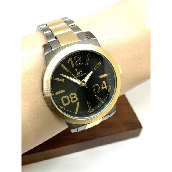 Joshua & Sons Men's Watch JS82TTG Quartz Gray Gold Stainless Steel 48mm - Picture 12 of 15